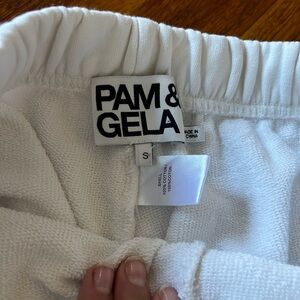 Pam & Gela white Terry joggers